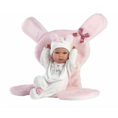 Oblíbený Panenka NEW BORN 35cm miminko holka v růžovobílém